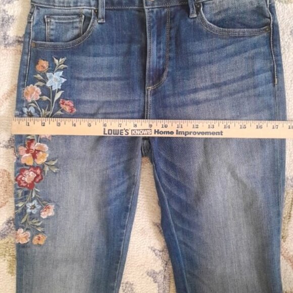 Sundance Driftwood Kelly Embroidered Jeans Womens 28 Bootcut Cottagecore Floral - Picture 10 of 14